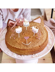 Bougies d'anniversaire Chaton, 2cm (1 pqt. / 6 pc.)