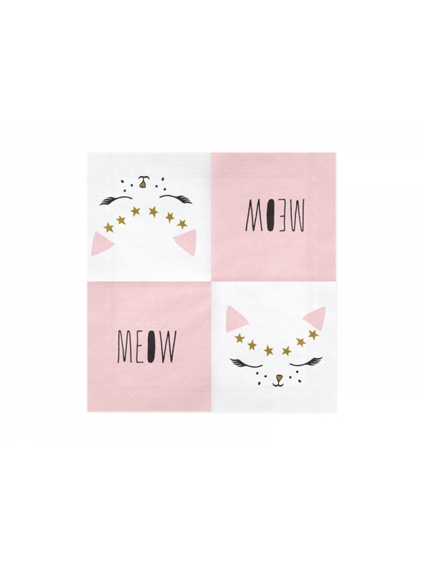 Serviettes de table Chaton -Anniversaire et Baby Shower
