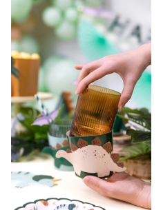Couvre verre forme dinosaure pour anniversaire garçon