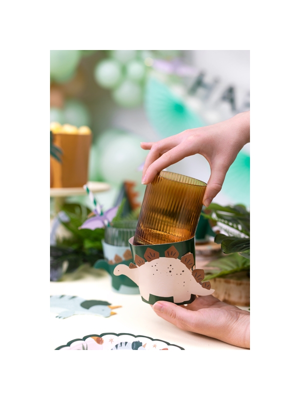 Couvre verre forme dinosaure pour anniversaire garçon