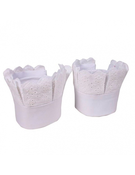 Poignets en Dentelle Blanche de Luxe - Accessoire Costume Historique