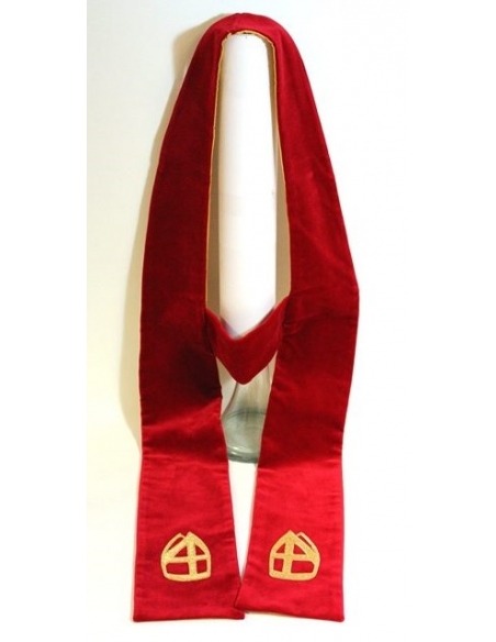 Étole Rouge qualité luxe pour Saint Nicolas professionnel