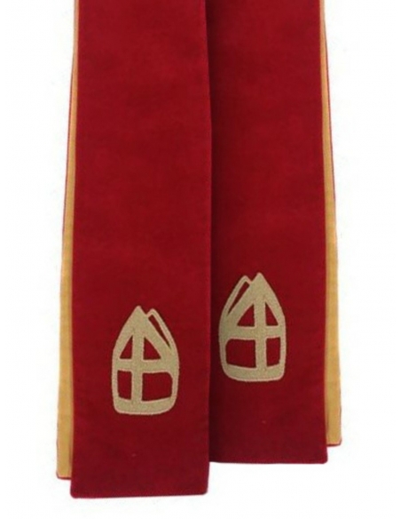Étole Rouge qualité luxe pour Saint Nicolas professionnel