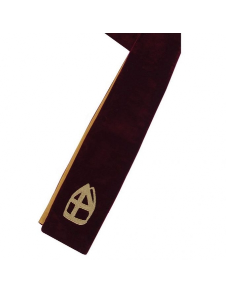Étole luxe bordeaux pour Saint Nicolas professionnel