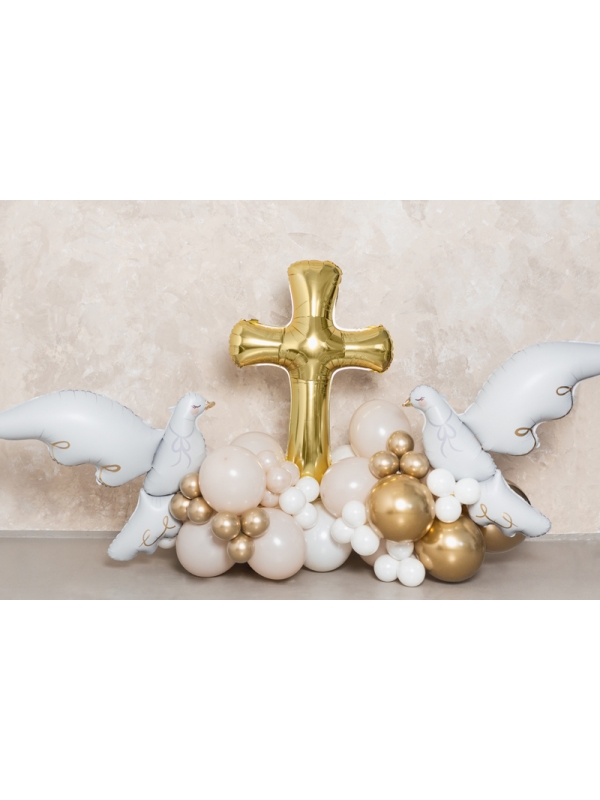 Ballon doré en forme de croix - Communion & Baptême