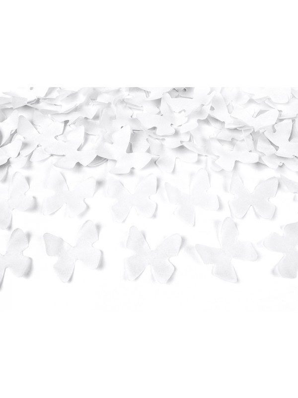 Canon à Confettis Papillons Blancs pour Mariage et Sortie d'Église