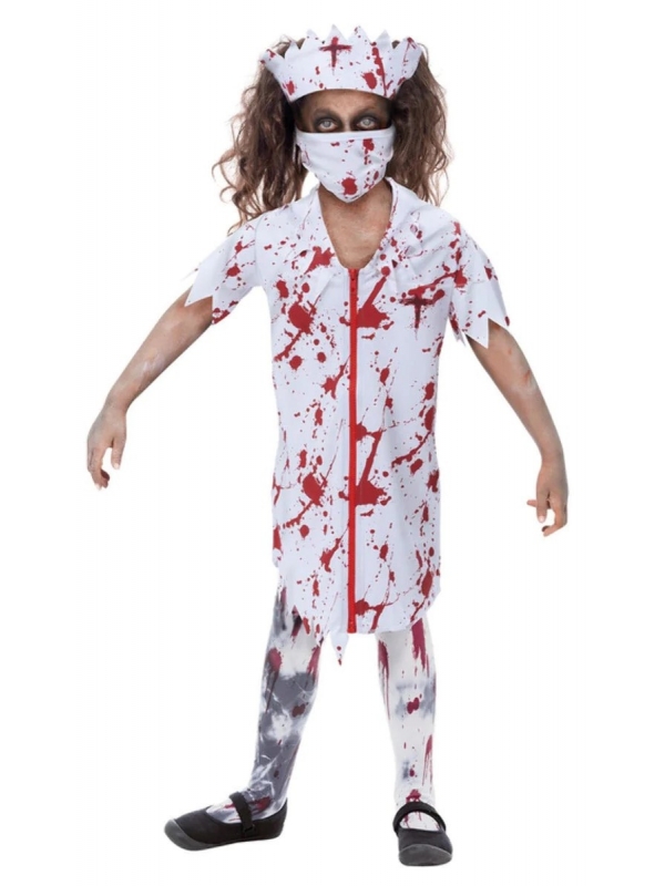 Costume d'Infirmière Zombie pour Filles, Halloween