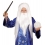Perruque et barbe magicien Merlin pour enfant