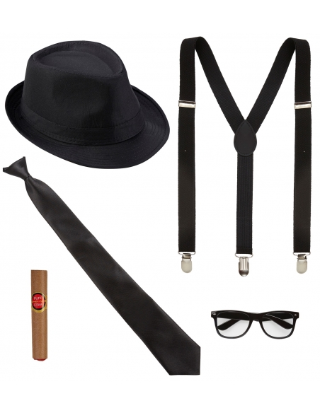 Set d'Accessoires pour Homme : Incarnez l'Élégance des Blues Brothers