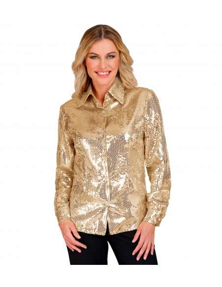 Chemise "Party Fashion" à Sequins, Or