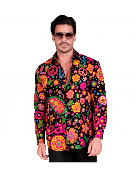 Chemise Hippie fluorescente pour Homme "Party Fashion"