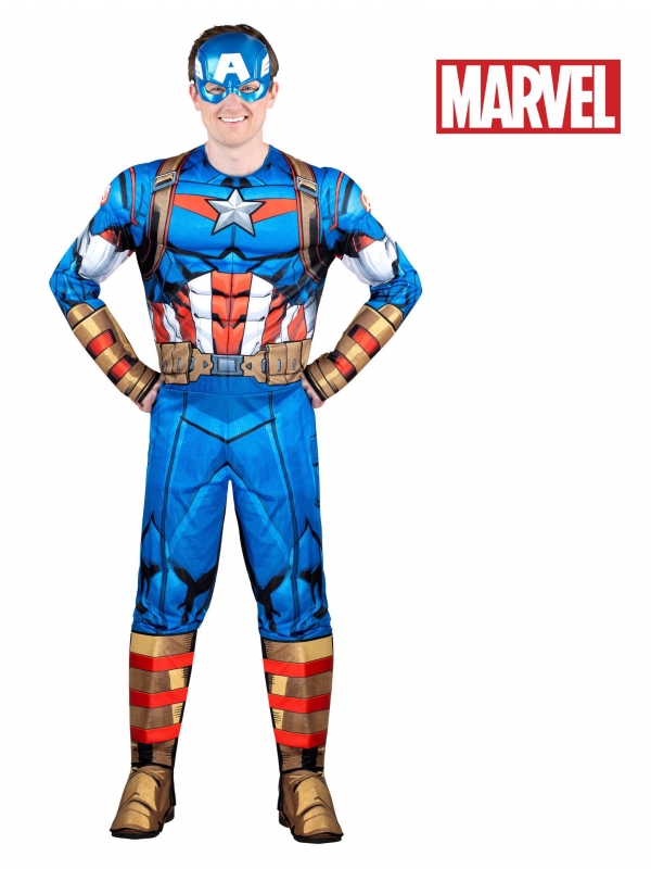 Déguisement Captain America homme deluxe Marvel