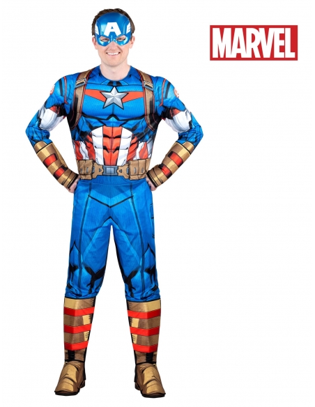Déguisement Captain America homme deluxe Marvel
