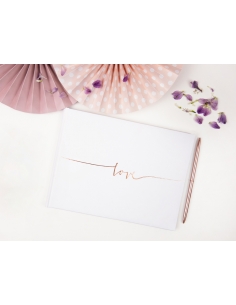 Livre d'or de mariage Love, 24x18,5cm, 22 feuilles