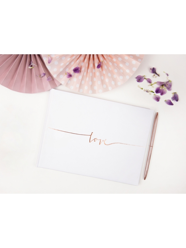 Livre d'or de mariage Love, 24x18,5cm, 22 feuilles