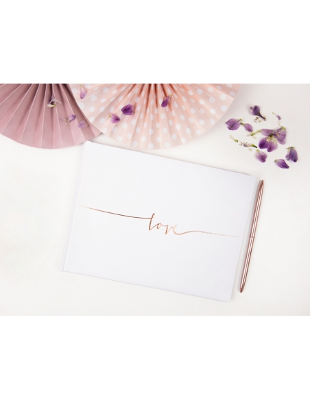 Livre d'or de mariage Love, 24x18,5cm, 22 feuilles