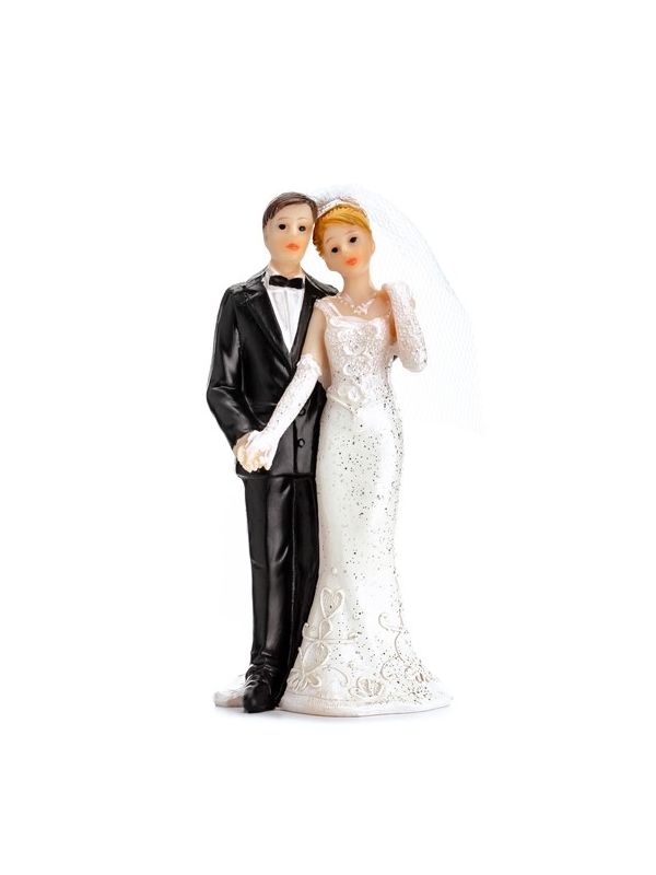 Figurine Jeunes mariés, 11cm - décoration pièce montée