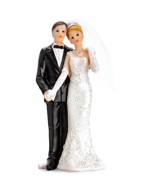 Figurine Jeunes mariés, 11cm - décoration pièce montée