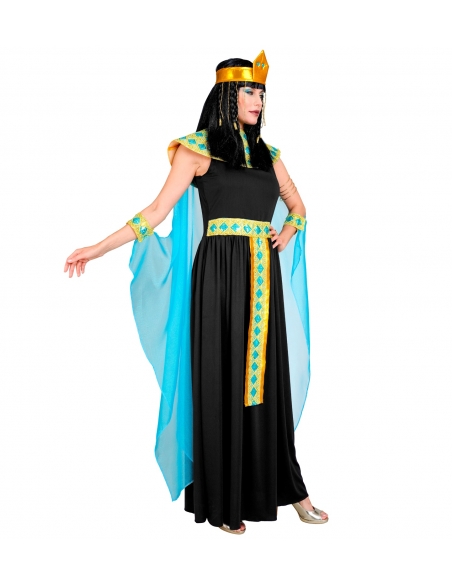 Ensemble Cléopâtre (robe avec ceinture, col, manchettes, coiffe, cape)