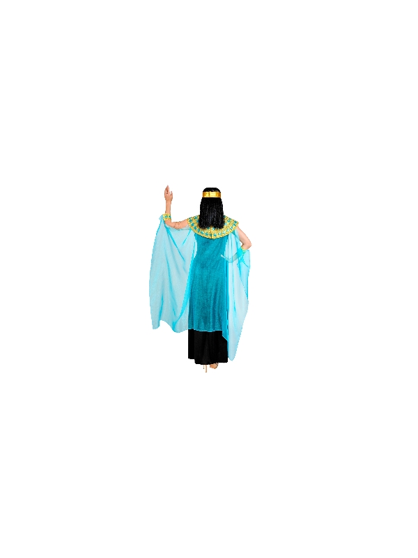 Ensemble Cléopâtre (robe avec ceinture, col, manchettes, coiffe, cape)