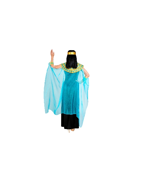 Ensemble Cléopâtre (robe avec ceinture, col, manchettes, coiffe, cape)