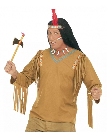 Déguisement indien homme & bandeau à plume
