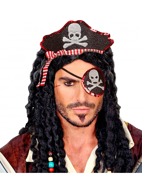 Set Pirate sexy avec mini chapeau et cache œil