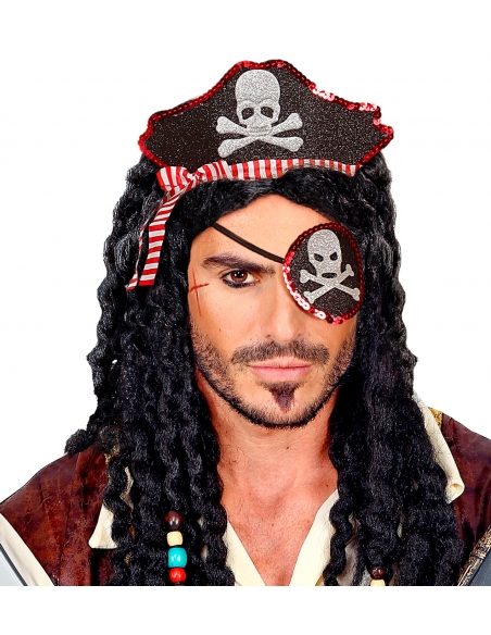 Set Pirate sexy avec mini chapeau et cache œil