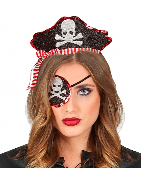 Set Pirate sexy avec mini chapeau et cache œil