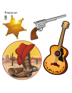 Déco Western 40 cm (4 pcs)
