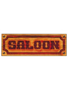 Déco Western - Affiche Saloon 78x26 cm