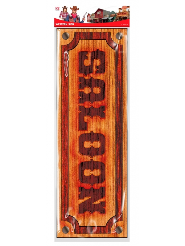 Déco Western - Affiche Saloon 78x26 cm