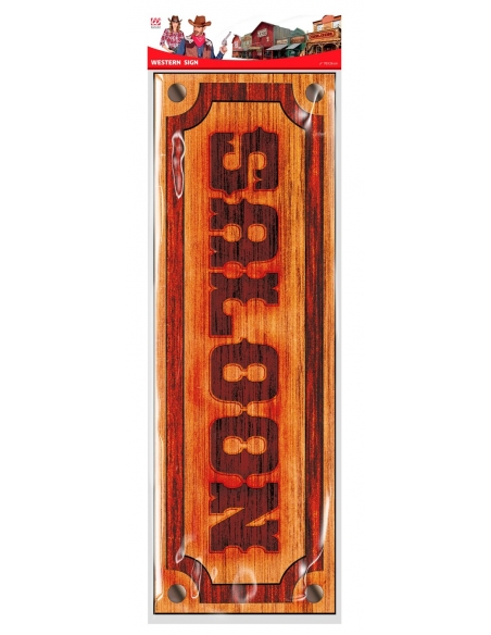 Déco Western - Affiche Saloon 78x26 cm