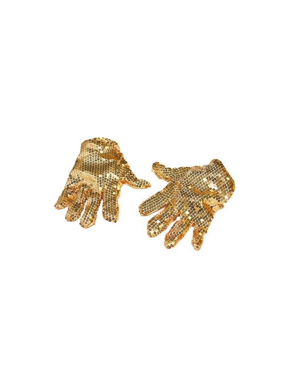 Gants dorés à paillettes pour adulte