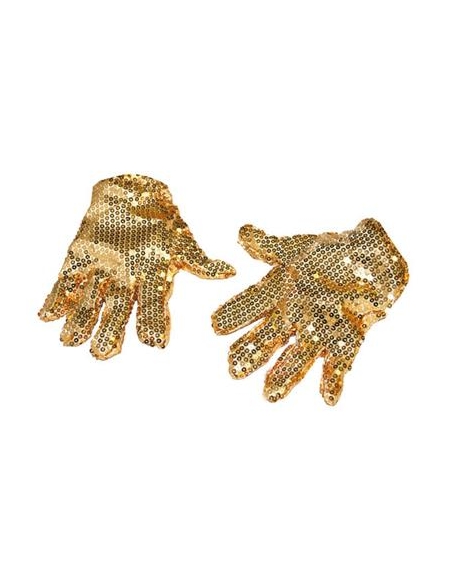 Gants dorés à paillettes pour adulte