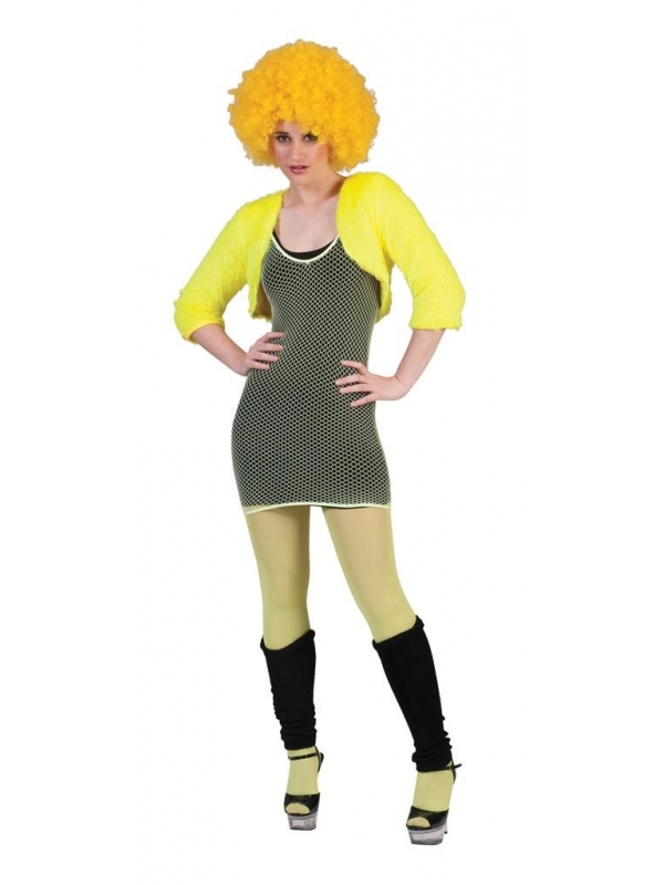 Robe Filet Femme fluo Jaune2