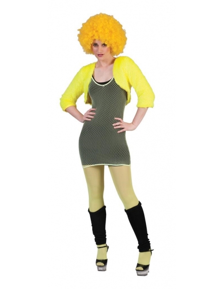 Robe Filet Femme fluo Jaune2