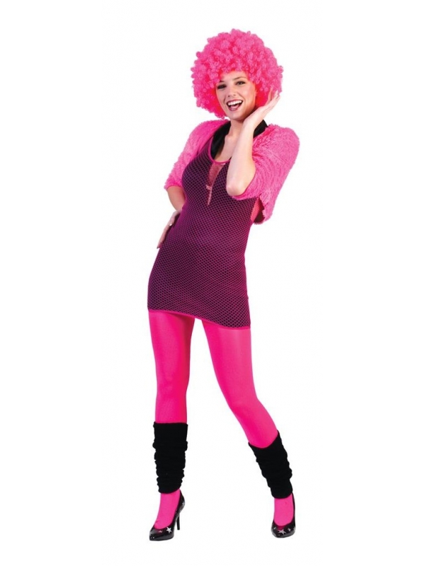 Robe Filet Femme fluo rose 2
