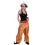 Pantalon doré - Danseuse Orientale avec Ceinture Rouge