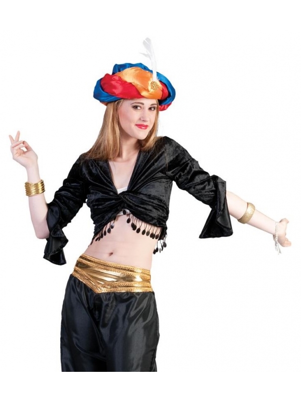 Top noir pour danseuse orientale
