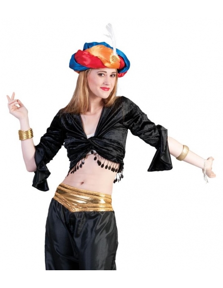 Top noir pour danseuse orientale