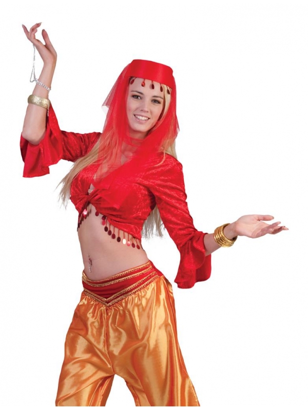 Top Rouge pour Danseuse Orientale
