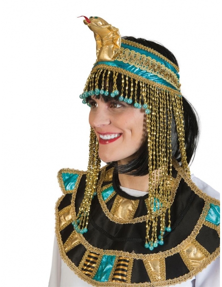 Coiffe Reine égyptienne majestueuse