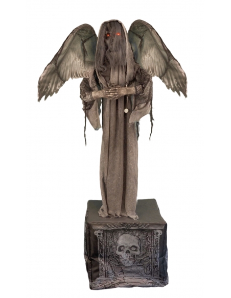 Décoration Halloween: Pierre Tombale Animée avec Ange de la Mort