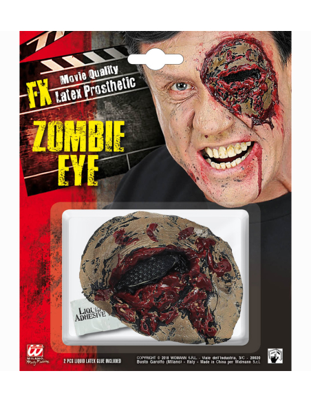 Prothèse : Œil tuméfie de Zombie en latex - Maquillage halloween