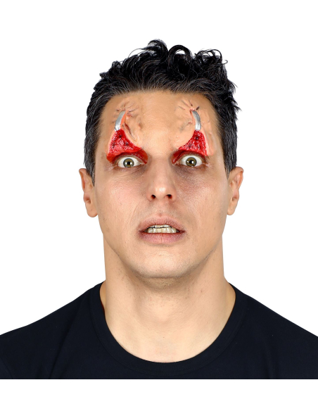 Prothèse : Yeux avec agrafe latex : Maquillage halloween