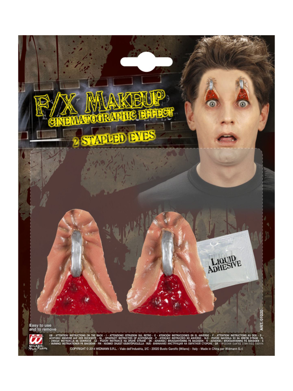 Prothèse : Yeux avec agrafe latex : Maquillage halloween