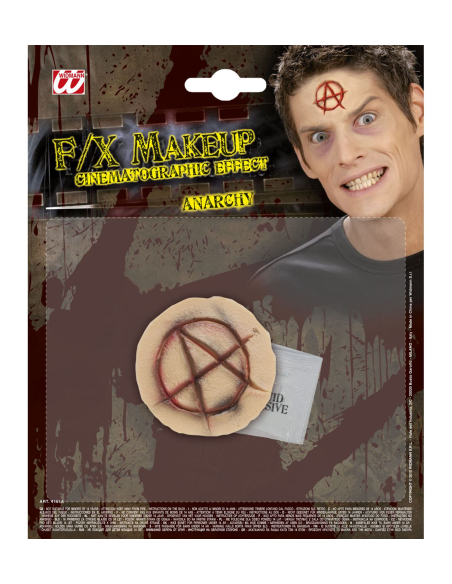 Prothèse latex avec symbole Anarchie : Maquillage Halloween