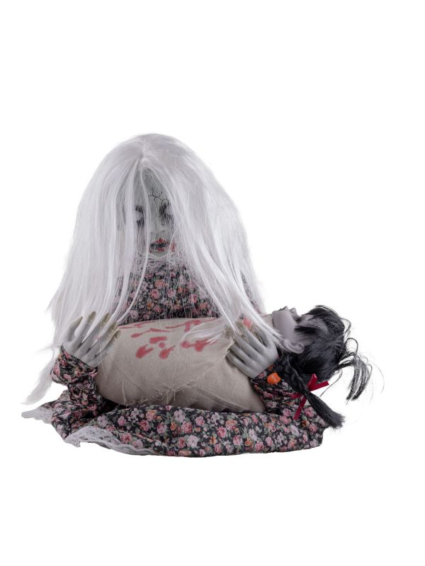 Automate halloween, fillette pleurant un bébé - 50 cm