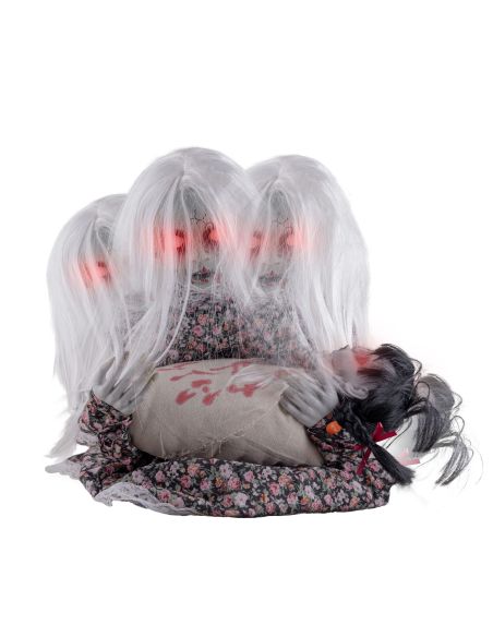 Automate halloween, fillette pleurant un bébé - 50 cm